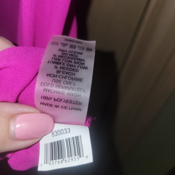 Fuchsia Woman's Plus sz 2X Chaus Shirt short sleeves - Picture 3 of 9